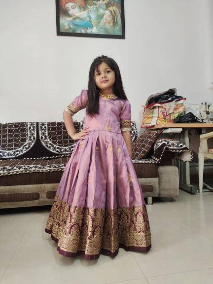 NEW LAUNCING KIDS GOWN silk Mumbai kids wear wholesale suppliers